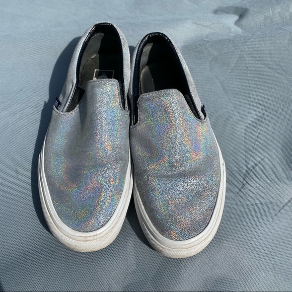 holographic slip on vans